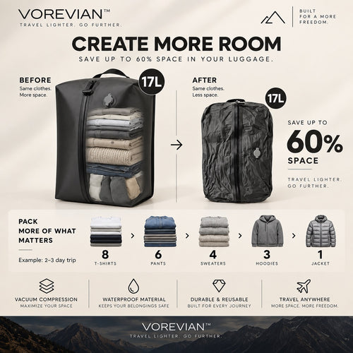 VOREVIAN™ AirPack™ | Vacuum Compression Travel Bag